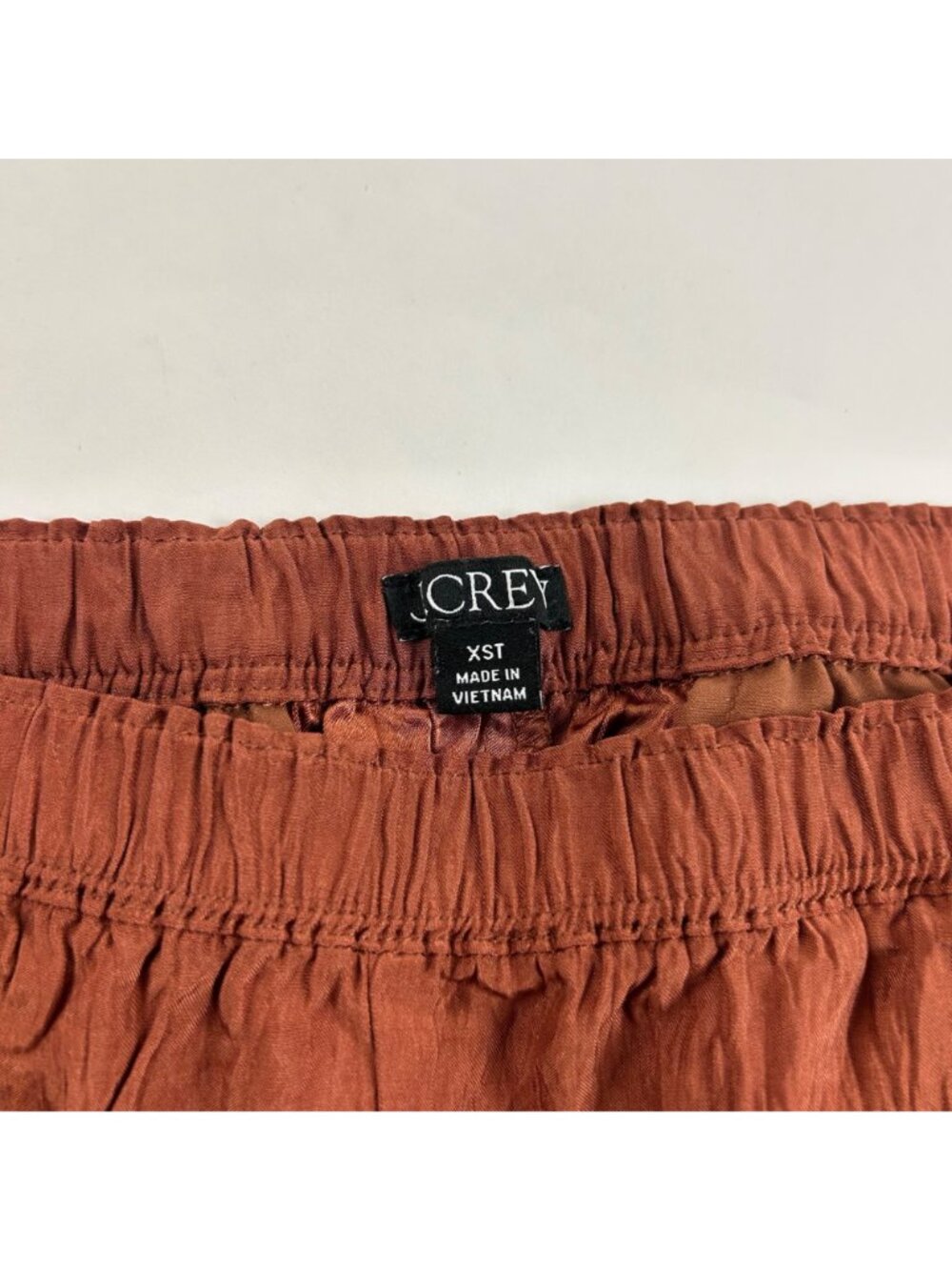 TALL J. Crew Bronze Crinkle High Rise Wide Leg Summer Trouser XST - Picture 4 of 8
